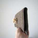 winter felt clutch natural ..